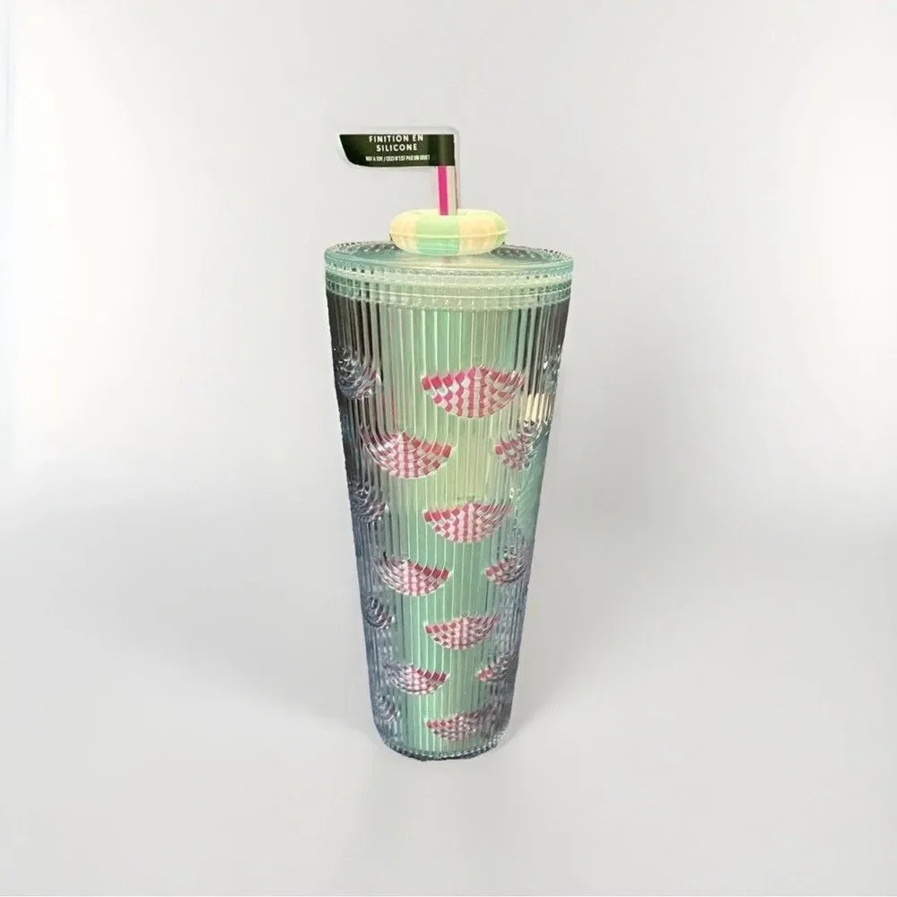 NWT Starbucks Shell Color Shifting Blue Pool Floaty Straw Topper Charm Tumbler